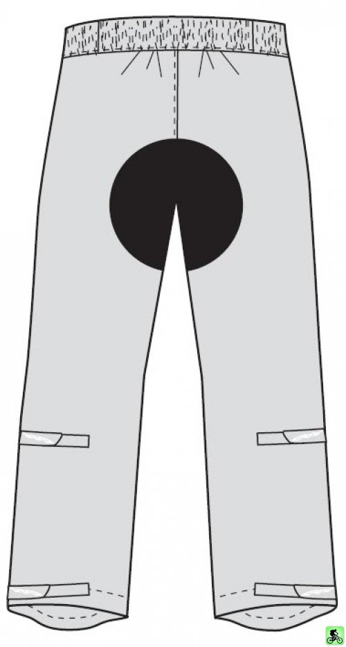 Schéma du pantalon de pluie vaude Men's pants