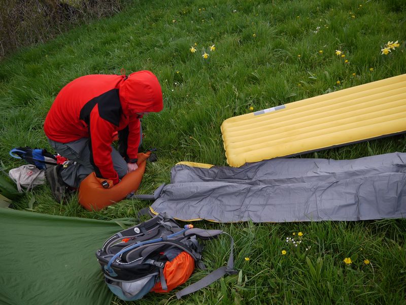 Gonflage du matelas Exped Synmat ul 7