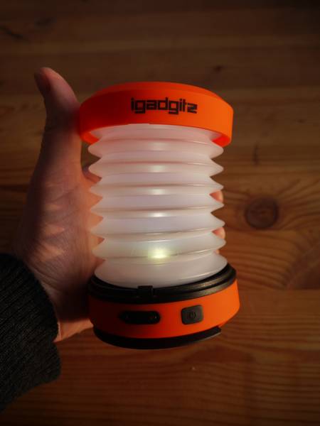 Package de la lampe manivelle dynamo recharge usb - en mode soufflet