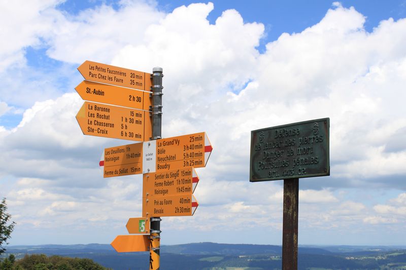 panneaux de randonnée Suisse